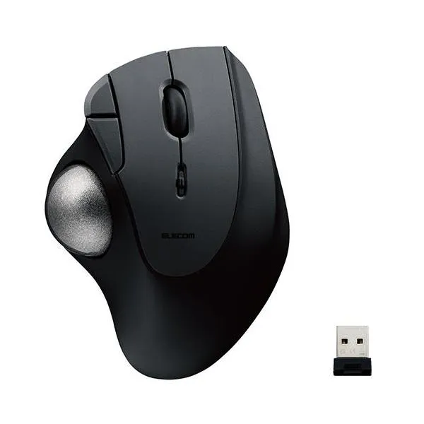 エレコム(ELECOM) M-IT11DR-BK ブラック トラックボール マウス 無線 5ボタン ベアリングユニット IST