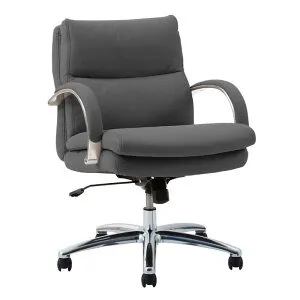 関家具 オフィスチェア ウィンケース(WINcase) グラント ロータイプ シルキーファイバー チャコールグレー 359143