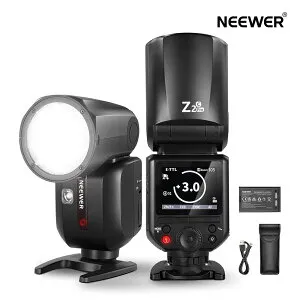 【P5倍+2000円OFF券】NEEWER Z2PRO-C 2.4G TTL ラウンドヘッドフラッシュストロボ スピードライト ワイヤレス Godoxに対応 76Ws アップグレードUI TTL/M 快速TCMスイッチ 1/8000s HSS 7.2V/3000mAhバッテリー 600フ