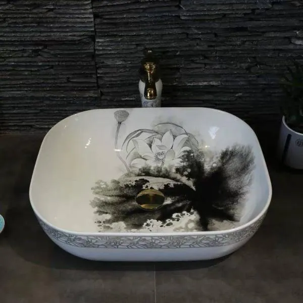 A13499 洗面ボウルセット 洗面ボール 陶器 手水鉢 手洗器 手洗い鉢 洗面器 蛇口 排水金具付