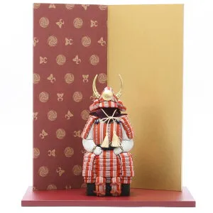 五月人形｜コンパクト｜おしゃれ｜モダン｜インテリア｜プレミアム｜こだわり｜木目込み｜おすすめ｜作家｜伝統工芸士 《商品名》木目込み鎧 51800-0120 木目込み鎧 大和博多織 赤