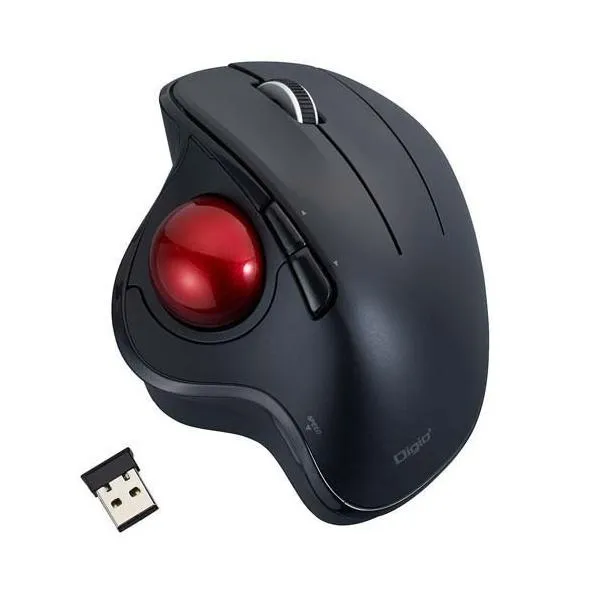 Digio2 角度可変無線 5ボタン光学式親指トラックボール ブラック MUS-TRIF180BK ( 1個 )/ Digio(デジオ)