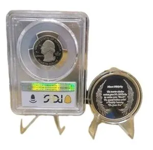 デナリ 2枚組 プルーフコインセット+COA (1オンス .999 シルバー+24Kt ゴールド)+PR69 DCAM PCGS