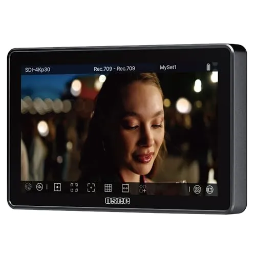 Osee G7 Pro カメラ モニター 7インチ タッチスクリーン ビデオモニター、3000Nits HDR 3G-SDI フィールド モニター、カメラ コントロール、タッチ フォーカス DSLR モニター 3G-SDI 4K HDMI 入出力