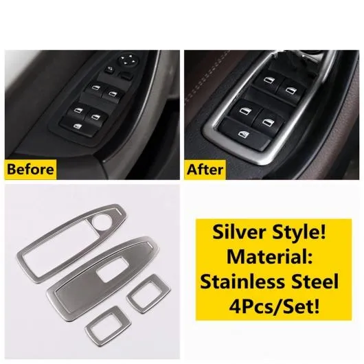 ステンレス スチール アクセサリー ヘッド ライト ランプ ウインドウ リフト ボタン AC 通気口 カバー トリム 適用: BMW X1 F48 タイプA AL-OO-5077 AL