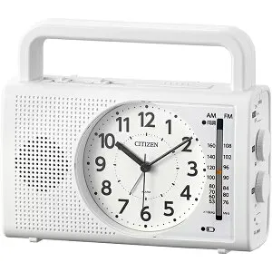 CITIZENシチズン ラジオ付き防災用めざまし時計電池付き4RQ002-003