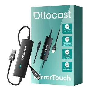 OTTOCAST Mirror Touch オットキャスト ミラータッチ CA450 ミラーリング スマホを大画面に映す 双方向ミラーリング CarPlay ワイヤレス化アダプター iphoneミラキャスト カーナビからスマホの操作が可