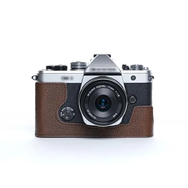 TP Original OM SYSTEM OM-3 用 ボディーハーフケース ダークブラウン ［国内正規品］