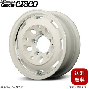 アルミホイール ハスラー MR31S/41S スズキ 【14×4.5J 4-100 INSET45 オールドイングリッシュホワイト+リムヴァーレイポリッシュ】 マルカ MID ガルシア シスコ 1本 14インチ 4穴 インセット45