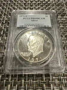 1971-S シルバープルーフ アイゼンハワードル PCGS PR69DCAM