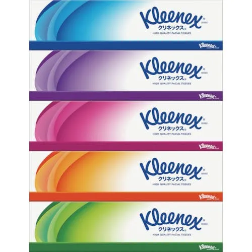 日本製紙クレシア クリネックス ティッシュ １８０組 ５箱パックＸ１２入り（４０４４２／４０４４３） 40442 ティッシュ
