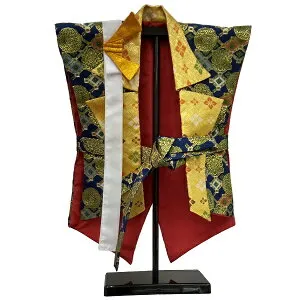 五月人形 兜飾り平飾 武久作 1/5号 京甲冑 金屏風 2024-yb073 幅54cm 端午の節句 節句 お祝い インテリア