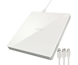 BUFFALO スマートフォン用CDレコーダー「ラクレコ」 ケーブルモデル 1台 RR-C1-WH