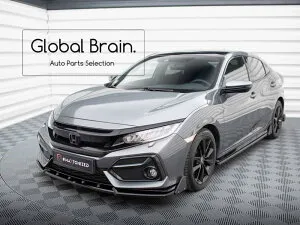 ホンダ シビック FK7 ハッチバック 後期 フロント リップ スポイラー V1+ウィングレット / HONDA スプリッター ディフューザー エアロ パーツ カスタム チューン