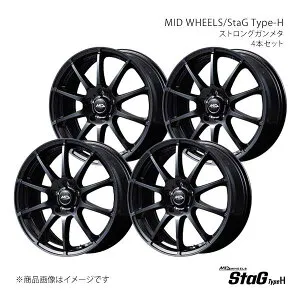 【17インチ 5H114.3 7.0J +53】アルミホイール4本セット WR-V DG5 MID WHEELS/StaG Type-H SGM S76B77057353GM00×4