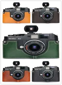 TP Original Voigtlander Bessa R2 R2M R2A R4M R4A R3M R3A R2S R2C Rollei 35RF 専用 ブルタイプ 本革 ボディケース