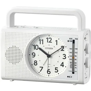 【メーカー在庫あり】 4RQ002003 リズム(株) シチズン 防災クロック ラジオ 充電 発電 ライト付き スマホ対応 白 4RQ002-003 JP店