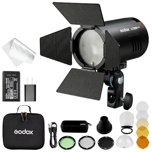 【日本語説明書】Godox AD100PRO II AD100 Pro II 100Ws ポケットフラッシュ・最大490回フル発光・全出力60～100回連続発光・新設計冷却・TTL自動調光＆1/800秒HSS・16色グループ表示・2850mAh USB-C