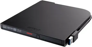 バッファロー BRXL-PT6U3-BKE (ブラック) USB3.2 (Gen1) 対応 ポータブルBD 再生/書込ソフト添付