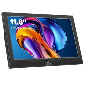 Kenowa USB-Cモバイルモニター 11.6インチ1920x1080P 解像度モバイルディスプレイポータブルモニター 超軽量16:9画像比 USB Type-C/HDMI/内蔵スピーカー/IPSパネル/VESA対応PS5/Switch/XBOX/PC/Macスマホなど
