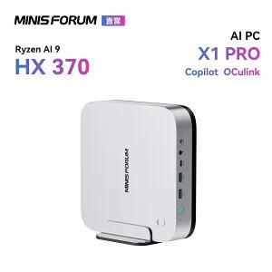 【★20％クーポン】MINISFORUM AI X1 Pro ミニPC、AMD Ryzen AI 9 HX 370 /470プロセッサ、32GB/64GB/96GB RAM、1TB/2TB SSD、Windows 11 PRO、AMD Radeon 890M、HDMI 2.1/DP 2.0/USB4x2/OCulink、Copilotボタン付きAI PC