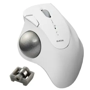 エレコム ワイヤレス トラックボールマウス Bluetooth IST ベアリング支持 親指操作 36mmボール 5ボタン Windows Mac Chromebook ホワイト M-IT11BRWH