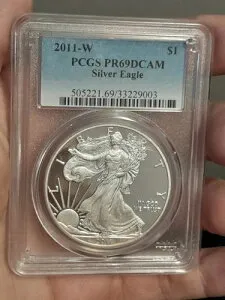 2011-W アメリカン シルバー イーグル PCGS グレード PR69DCAM!