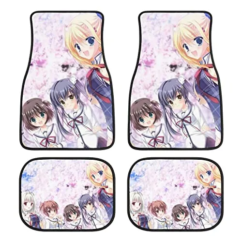 D.C.Iii_ダ・カーポiii フロアマット カーマット 装飾に適したユニバーサルカーフロアマット 4ピースセット カーマットカーマット 普通の車のドア2フロント2リア防水および防汚ユニバーサルフォーシーズンカー用品 VAYTONG