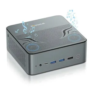 BOSGAME ミニPC Ryzen 7 7840HS 32GB DDR5 5600Mhz 1TB M.2 NVMe PCIe 4.0 SSD Mini PC Windows 11 Radeon 780M RYZEN AI エンジン Wi-Fi 6E | HDMI DP & デュアル 2.5G LAN | USB-C 4.0 | VCベーパーチャンバー