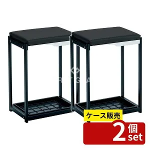【箱売り 2個セット】テラモト(TERAMOTO) 傘立スツール ブラック UB-293-000-7 [法人限定] | 傘立て スツール テラモト 傘立スツール ブラック テラモト傘立て 傘収納 スチール傘立て おしゃれ 傘ス