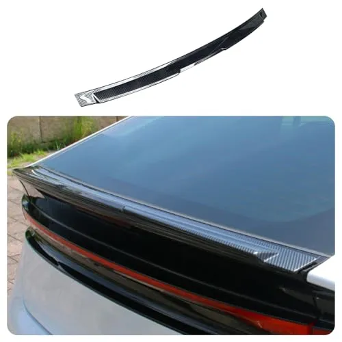 ZUNEIGUNG 新型 プリウス 60系 に対応外部後部トランク唇翼スポイラーカバートリムガーニッシュインテリアパネルPrius 専用 設計 外装 パーツ アクセサリーABS1枚【カーボン調】