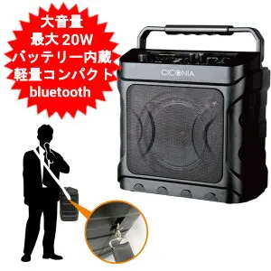 デスクトップスピーカー CICONIA スピーカー 20W CDD160A ステレオ bluetooth ブルートゥース 高音質 重低音 音量調整 2台同時 ワイヤレス 拡声器 有線 FM ポータブルスピーカー バッテリー搭載 mp3再