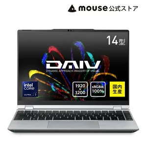 【エントリーでポイント10倍★4/24 20時～】【3年保証・国内生産・公式】DAIV Z4-I7I01SR-B (32GB メモリ搭載) クリエイターPC 14インチ WUXGA液晶 Core Ultra 7 255H 1TB SSD ノートパソコン 新品 Office付き マ