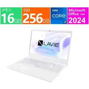 新品 NEC ノートパソコン 15.6 型(インチ) LAVIE N15 N157C/JAW PC-N157CJAW [パールホワイト] 第12世代 インテル Core i7 1255U(Alder Lake) 10コア メモリ：標準16GB/最大32GB SSD：256GB Windows 11 Home Office付き