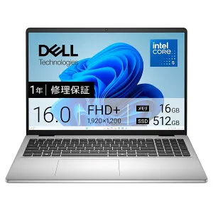 Dell ノートパソコン Dell 16 DC16250 16インチ IntelRCore? 5 プロセッサー 120U メモリ16GB SSD512GB