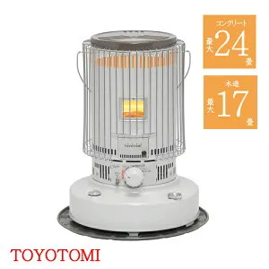 トヨトミ 対流形石油ストーブ KS-67H-W［TOYOTOMI ホワイト 遠赤外線 暖房 大型 電点火式 木造 コンクリート 24畳］