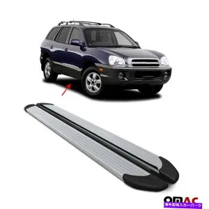 Nerf Bar ヒュンダイサンタフェ2001年から2006年のサイドステップALUのランニングボードNERFバー。銀 Running Boards Nerf Bars For Hyundai Santa Fe 2001-2006 Side Steps Alu. Silver【並行輸入品】