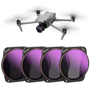 NEEWER ND/PL フィルターセット DJI Air 3に対応 4パック ND8/PL ND16/PL ND32/PL ND64/PL 偏光減光フィルターセット マルチコーティングHD光学ガラス/安全な取り付け/軽量フレーム