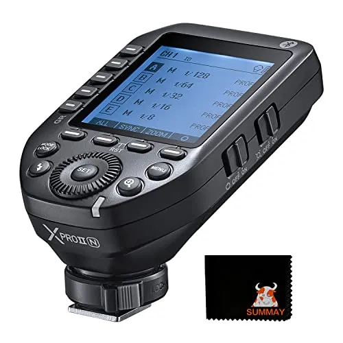 Godox XProII-S TTL ワイヤレス フラッシュ トリガー 1/8000s HSS、TCM 瞬時切り替え、APP コントロール、32 チャネルの 16 グループ、大型 LCD ディスプレイ、安定した信号、応答性、Sony カメラに適しています