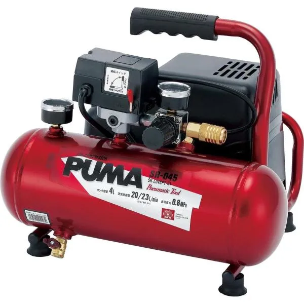 SK11 エアコンプレッサ SR-045 SR-L04SPT-01 エアーコンプレッサー コンプレッサ 空気入れ タッカー ハンドル付き 工具 エアーツール