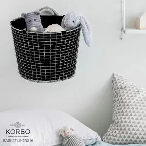 【店舗クーポン発行中】KORBO コルボ BASKET LINER16 バスケットライナー16スウェーデン 北欧 カゴ オーガニックコットン日本正規代理店品