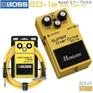 BOSS SUPER OverDrive WAZA CRAFT SD-1W 技オーバードライブ ＆ BIC-10Aケーブル ＆ 特典付きセット【Stage-Rakuten Guitar Accessory】エフェクター