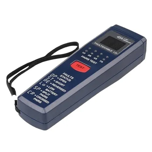 TES-45A CAT-5 LAN/ネットワーク ケーブル テスター オープン ショート 逆クロス スプリット用