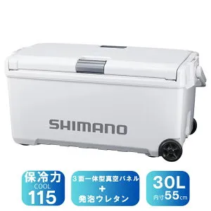【4/24-27エントリーで全品5倍】 シマノ(SHIMANO) ND-430Z ユニフリーズ TD キャスター 3面一体型真空パネル+発泡ウレタン 30L パールホワイト 163646