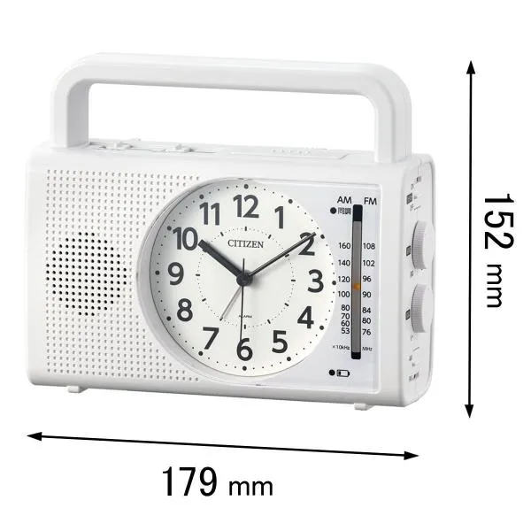 シチズン 目覚まし時計くらしに寄り添う防災クロック 4RQ002-003 返品種別A