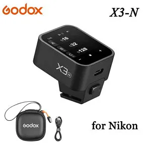 【Godox正規代理】 Godox X3-N ワイヤレスフラッシュトリガー 2.4G 送信機 OLEDタッチスクリーン搭載 TTLオートフラッシュ TCM転換機能 HSS バッテリー内蔵 Nikonカメラ対応 (X3N)