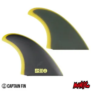 【日祝も発送】キャプテンフィン フューチャーフィン ツインフィン ケミストリーツイン CAPTAIN FIN CO. CHEMISTRY TWIN ブラック/イエロー ファイバーグラス FUTURES. フューチャーズフィン ショート