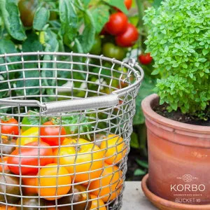 【店舗クーポン発行中】KORBO コルボ BUCKET16 ワイヤーバスケット手織り スウェーデン 北欧 カゴ ステンレス日本正規代理店品