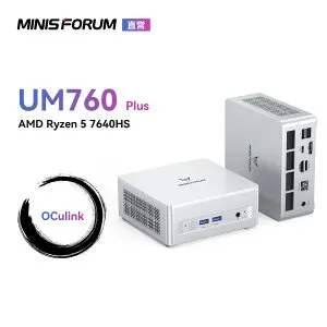 【★20％クーポン】MINISFORUM UM760 Plus /UM880 Plus ミニpc Ryzen 7 8845HS 32GB DDR5-5600MHz + 1TB SSD HDMI2.1 |DP1.4|USB4 3画面出力対応 2.5Gbps LAN/Wi-Fi6E/BT5.2付き