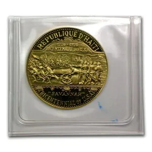 1974年 ハイチ プルーフ金貨 1000グールド 米国建国200周年記念